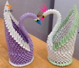 三角插天鹅的视频,创意手工艺术品的制作过程揭秘